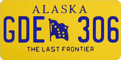AK license plate GDE306