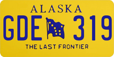 AK license plate GDE319