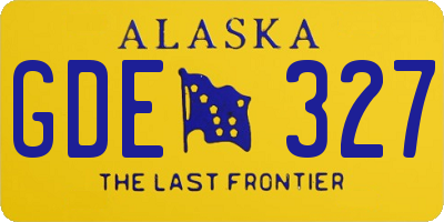 AK license plate GDE327