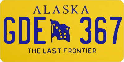 AK license plate GDE367