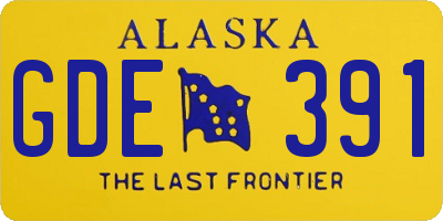 AK license plate GDE391