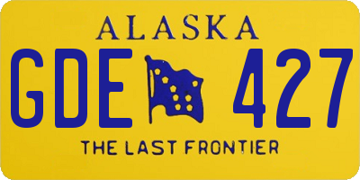 AK license plate GDE427