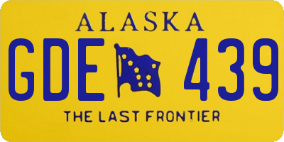 AK license plate GDE439