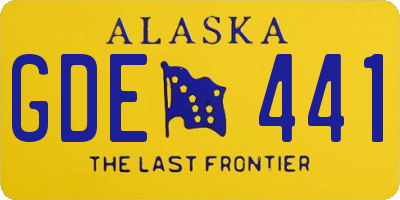 AK license plate GDE441