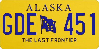 AK license plate GDE451