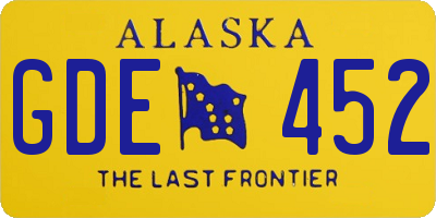AK license plate GDE452