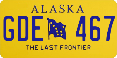 AK license plate GDE467