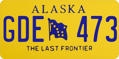AK license plate GDE473