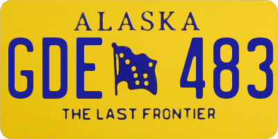 AK license plate GDE483