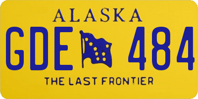 AK license plate GDE484
