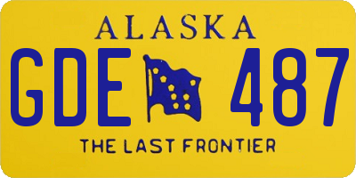 AK license plate GDE487