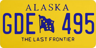 AK license plate GDE495