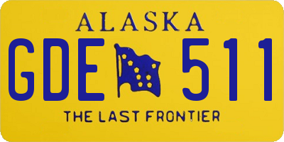 AK license plate GDE511