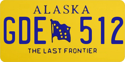 AK license plate GDE512