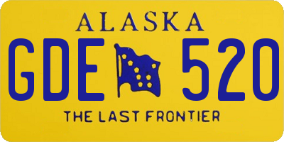 AK license plate GDE520