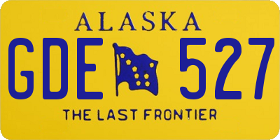 AK license plate GDE527