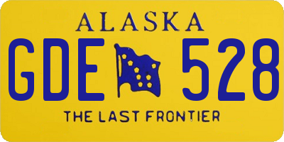 AK license plate GDE528