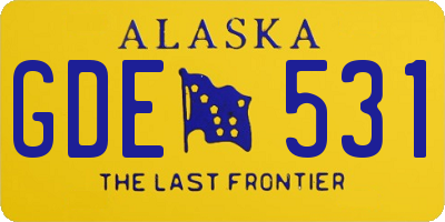 AK license plate GDE531
