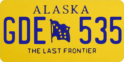 AK license plate GDE535