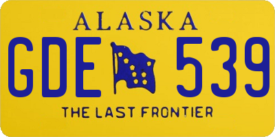 AK license plate GDE539