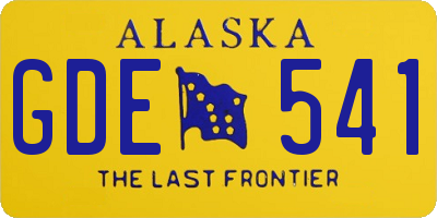 AK license plate GDE541