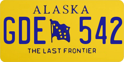AK license plate GDE542