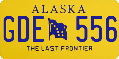 AK license plate GDE556