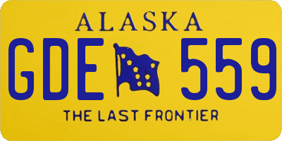 AK license plate GDE559