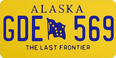 AK license plate GDE569