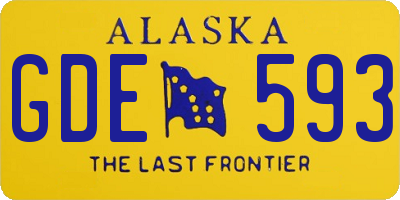 AK license plate GDE593