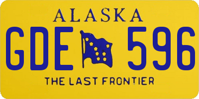 AK license plate GDE596