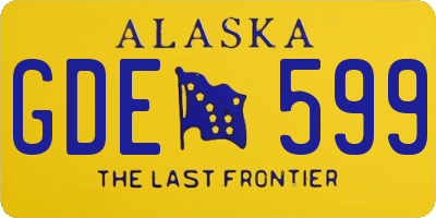 AK license plate GDE599
