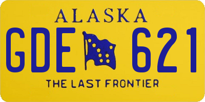 AK license plate GDE621