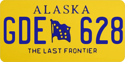 AK license plate GDE628