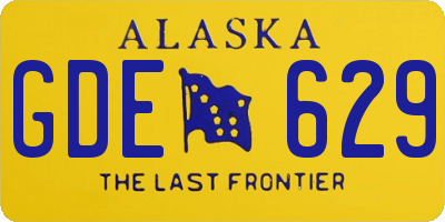 AK license plate GDE629
