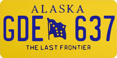 AK license plate GDE637
