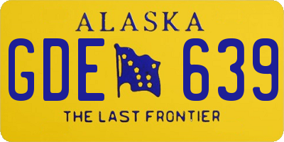 AK license plate GDE639