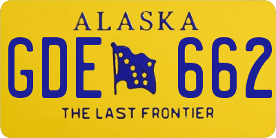 AK license plate GDE662