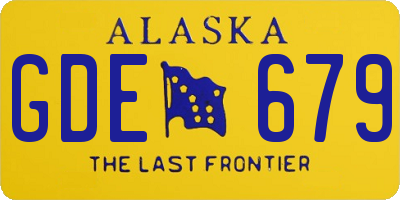 AK license plate GDE679