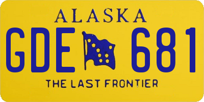 AK license plate GDE681