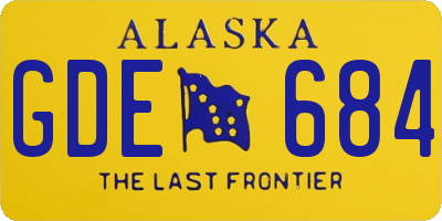 AK license plate GDE684