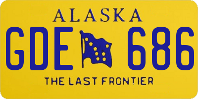 AK license plate GDE686