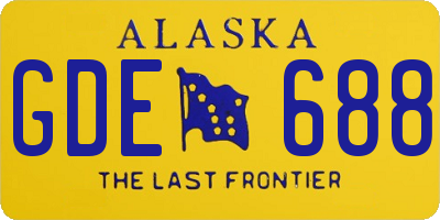 AK license plate GDE688