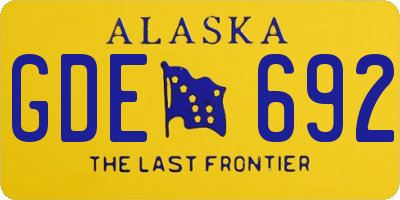AK license plate GDE692