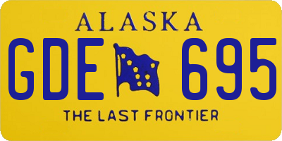 AK license plate GDE695