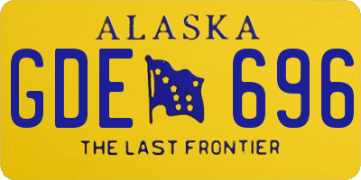 AK license plate GDE696