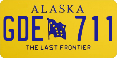 AK license plate GDE711