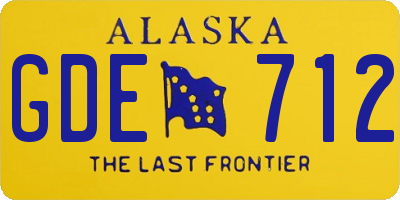 AK license plate GDE712