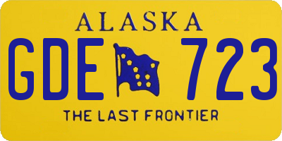 AK license plate GDE723