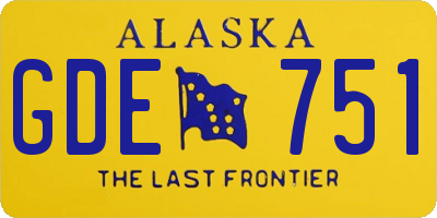 AK license plate GDE751